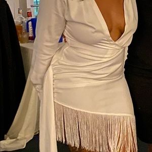 PrettyLittleThings White Evening Dress